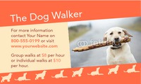 Dog Walkers 2" x 3.5" Business Cards by Templatecloud 