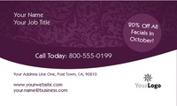 Massage 2" x 3.5" Business Cards by Templatecloud 