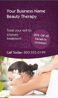 Massage 2" x 3.5" Business Cards by Templatecloud 