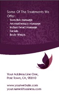 Massage 2" x 3.5" Business Cards by Templatecloud