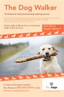 Dog Walkers 5.5" x 8.5" Flyers by Templatecloud 