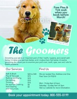 Dog Groomers 8.5" x 11" Flyers by Templatecloud 