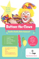 Children's Entertainer 4" x 6" Flyers by Templatecloud 