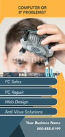 Computer Technicians 4" x 9" Rack Card by Templatecloud 