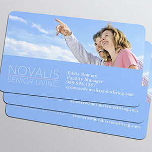 Punched Heavy Silk Business Card